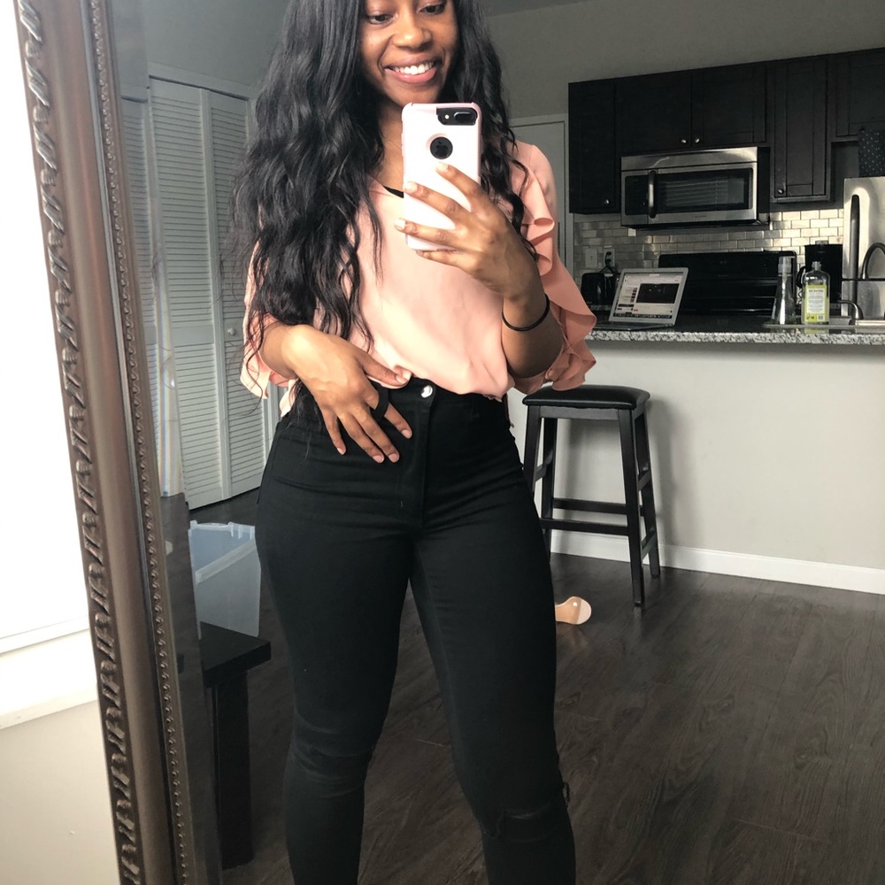 Pink blouse!